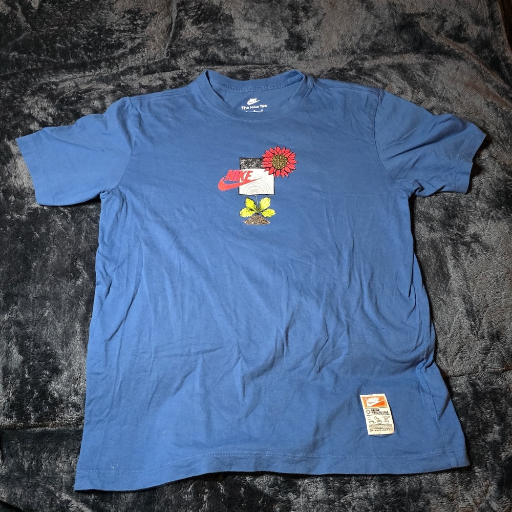 Nike Grow Your Soul Blue Tee with Graphic Design